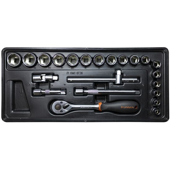 FIXMAN 22-pc 3/8" Dr.sockets & Accessories